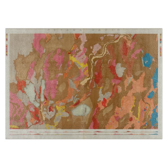 Nevada Basin Geological Cutting Board (Front)