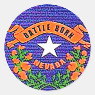 Nevada Battle Born Classic Round Sticker
