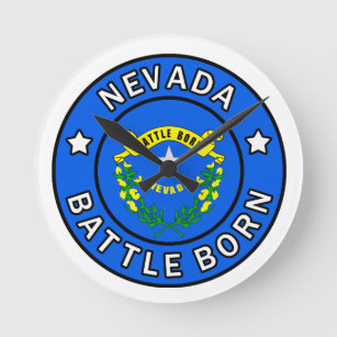Nevada Battle Born Round Clock