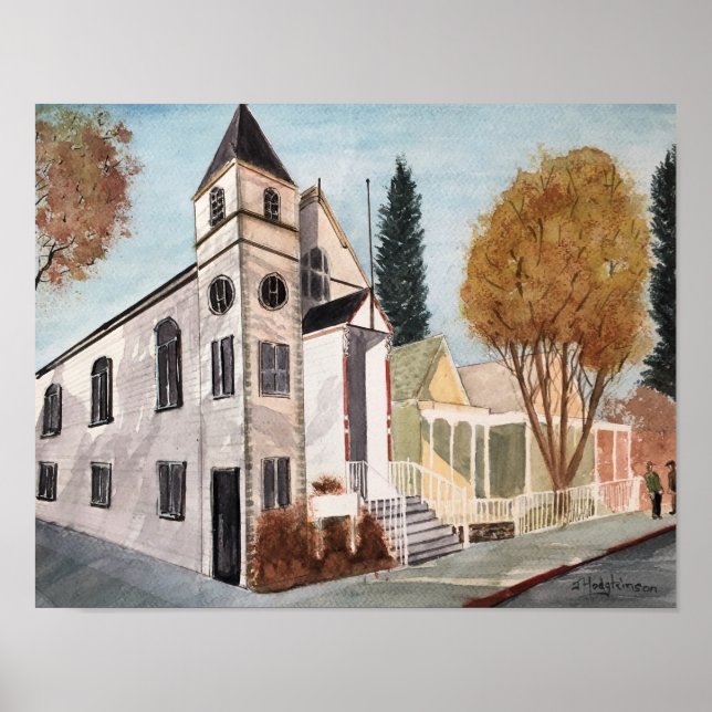 NEVADA CA SCENES - WATERCOLOR POSTER (Front)