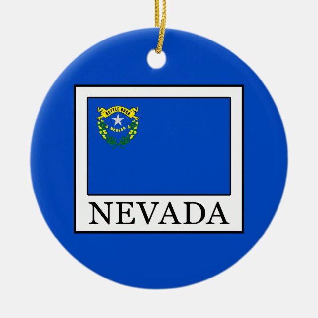 Nevada Ceramic Ornament (Front)