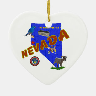 Nevada Ceramic Ornament
