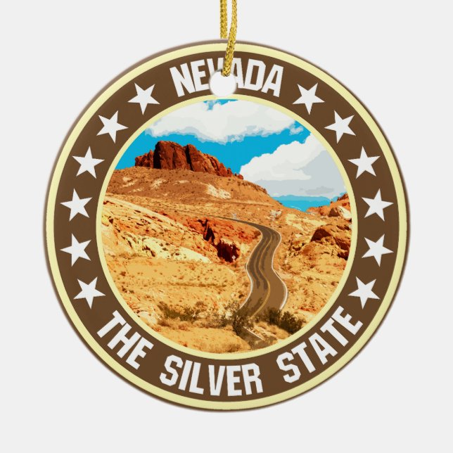 Nevada                                             ceramic ornament (Front)