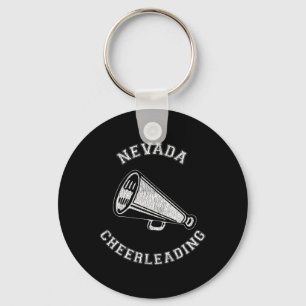 Nevada Cheer Distressed Retro 90's Cheerleader Key Ring