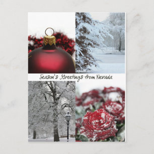 Nevada   Christmas Card, state specific Holiday Postcard