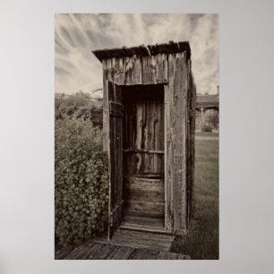 Nevada City Ghost Town Outhouse - Montana Poster