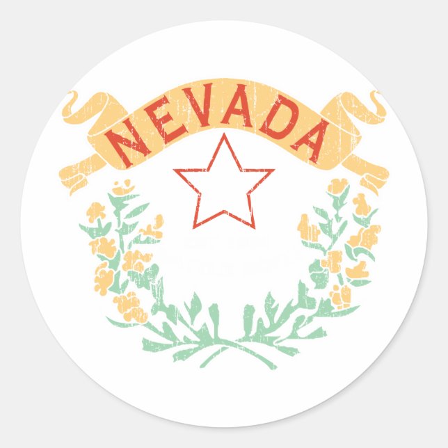 Nevada Classic Round Sticker (Front)