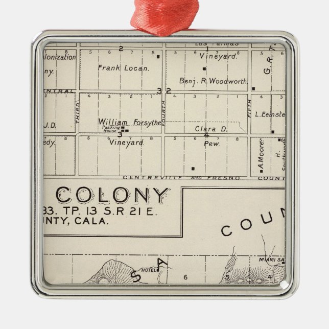 Nevada Colony Metal Ornament (Front)