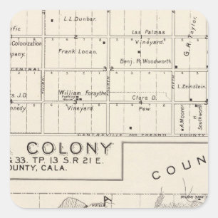 Nevada Colony Square Sticker