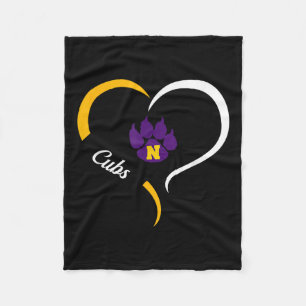 Nevada Cubs Logo Half Heart Slogan Hs Fleece Blanket