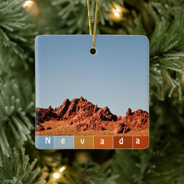 Nevada Desert   Ceramic Ornament (Tree)