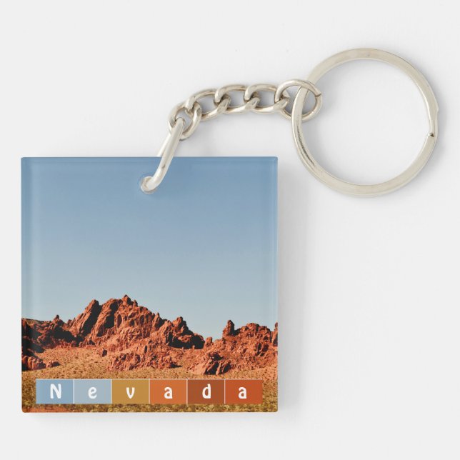 Nevada Desert   Key Ring (Back)