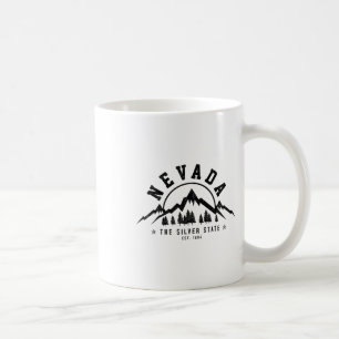 Nevada Est. 1864 Vintage Mountains Nature Outdoor Coffee Mug