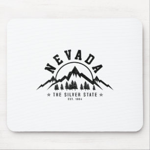 Nevada Est. 1864 Vintage Mountains Nature Outdoor Mouse Pad