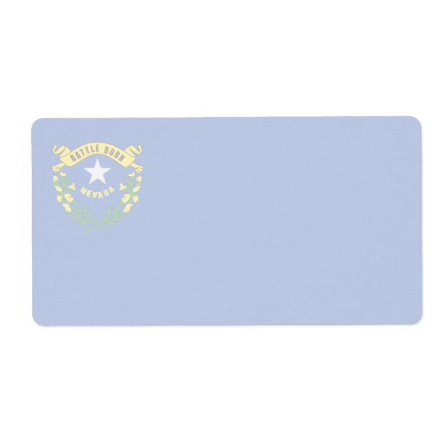 Nevada Faint Flag Shipping Label (Front)