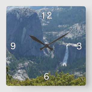Nevada Falls from the Panorama Trail Yosemite Square Wall Clock