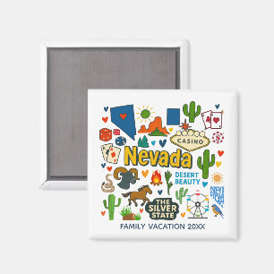 Nevada Family Trip Keepsake Personalized Magnet