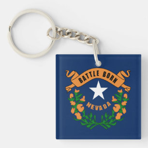 Nevada flag key ring