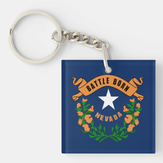 Nevada flag key ring (Front)
