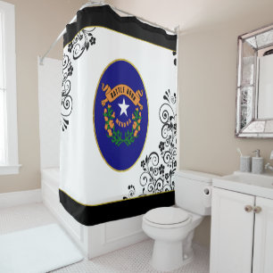 Nevada flag shower curtain