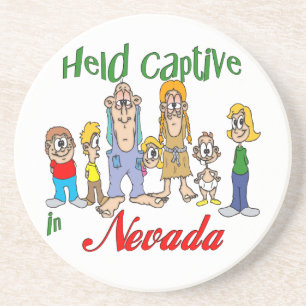 Nevada Funny Trailer Park Sandstone Coaster