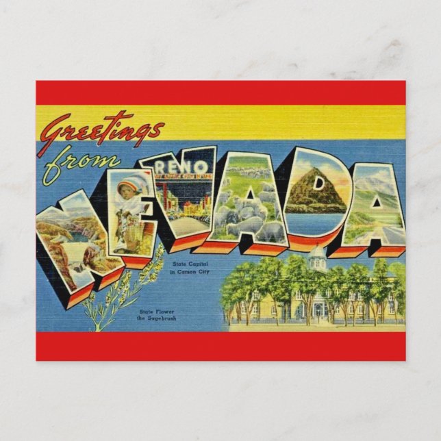 Nevada Greeting Postcard (Front)