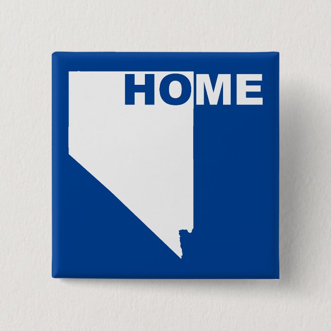 Nevada Home Away From State Button Badge Pin (Front)