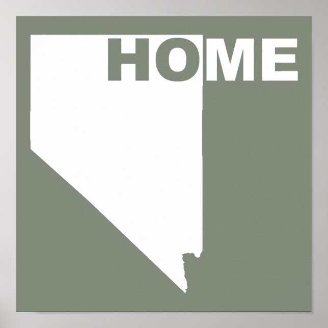Nevada Home Away From State Poster Sign (Front)