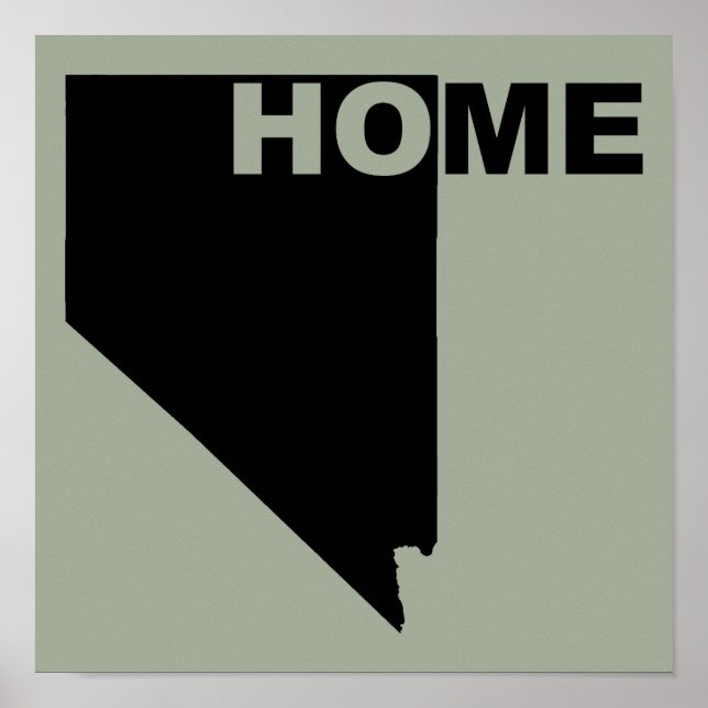 Nevada Home Away From State Poster Sign (Front)