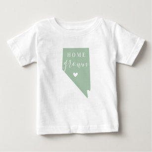 Nevada Home Grown   Editable Colours State Map Baby T-Shirt