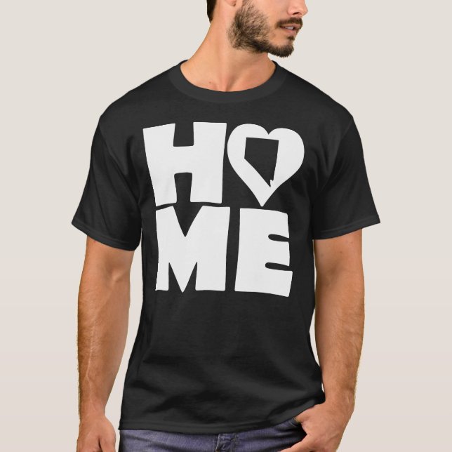 Nevada Home Heart State Tees T-Shirt (Front)