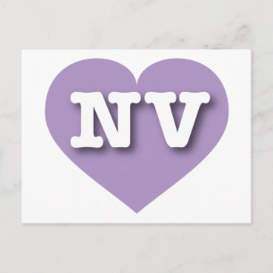 Nevada Lavender Heart - I love NV Postcard