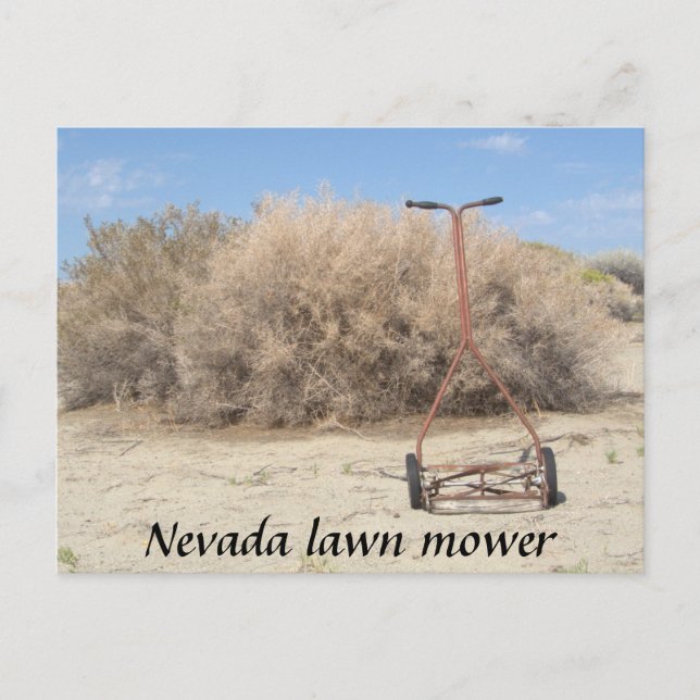 Nevada Lawn Mower Postcard (Front)