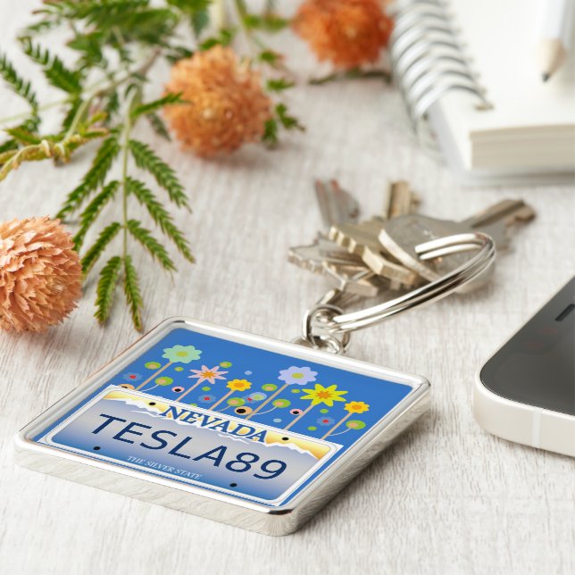 Nevada license plate key ring (Side)