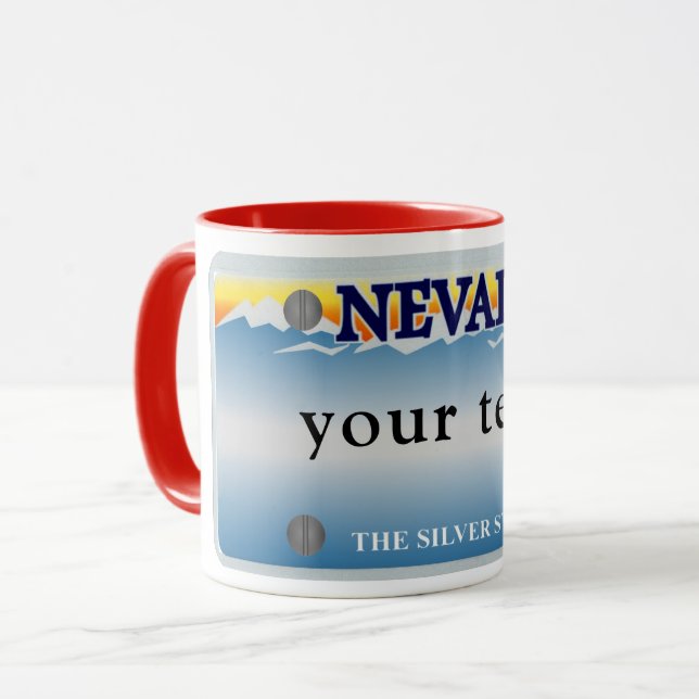 Nevada license plate mug (Front Left)