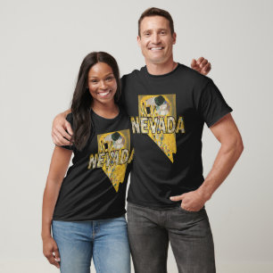 Nevada Map and Text T-Shirt