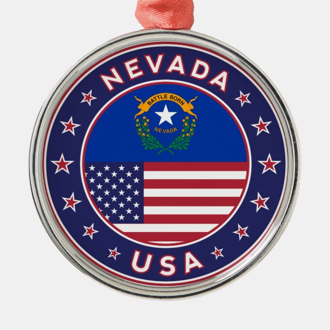 Nevada Metal Ornament (Front)