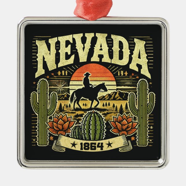 Nevada Metal Ornament (Front)