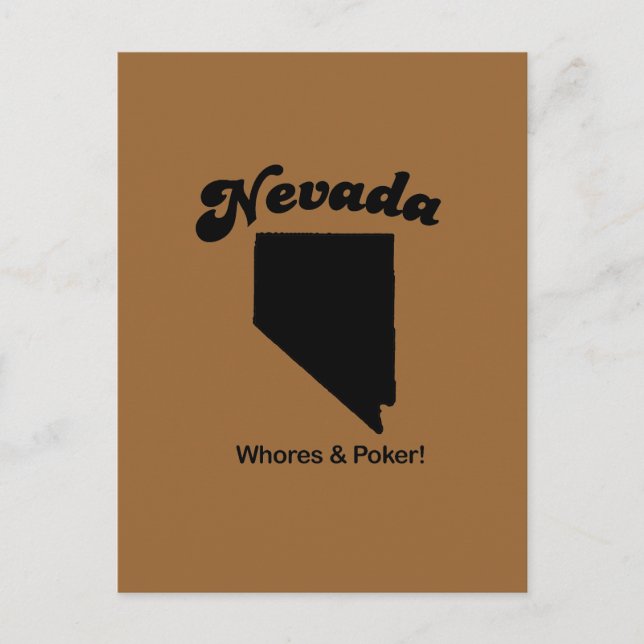 Nevada Motto - Whores and Poker Postcard (Front)
