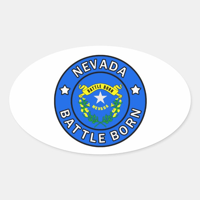 Nevada Oval Sticker (Front)