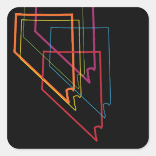 nevada pride blur square sticker