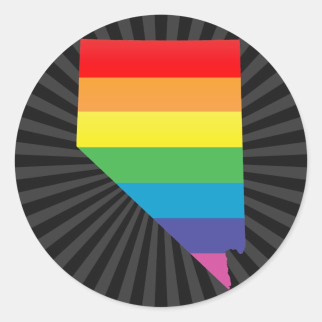 nevada pride. classic round sticker (Front)