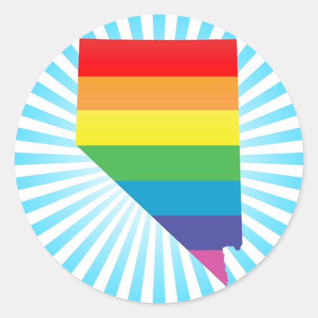 nevada pride. classic round sticker (Front)