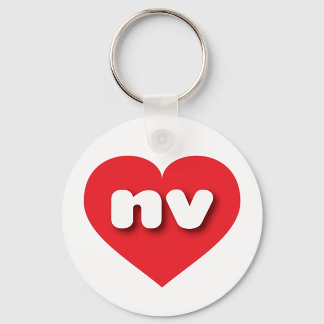 Nevada red heart - I love nv Key Ring (Front)