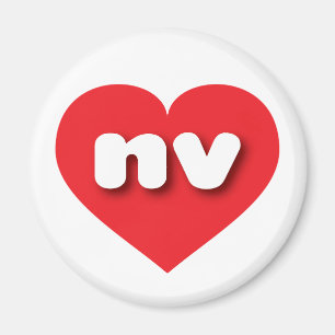 Nevada red heart - I love nv Magnet
