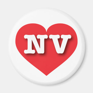 Nevada Red Heart - I love NV Magnet