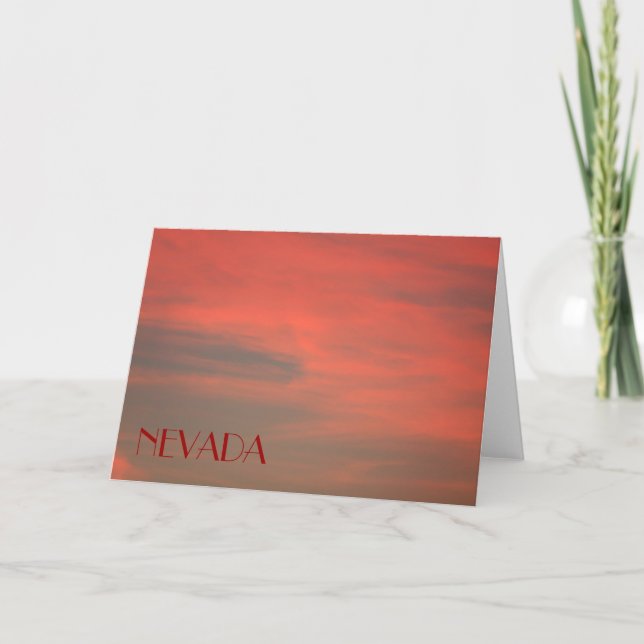 NEVADA Red Sky Note Card (Front)