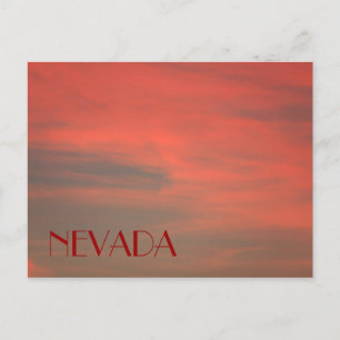 NEVADA Red Sky Postcard