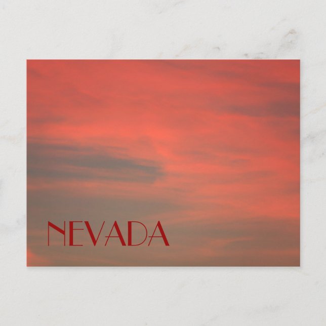NEVADA Red Sky Postcard (Front)
