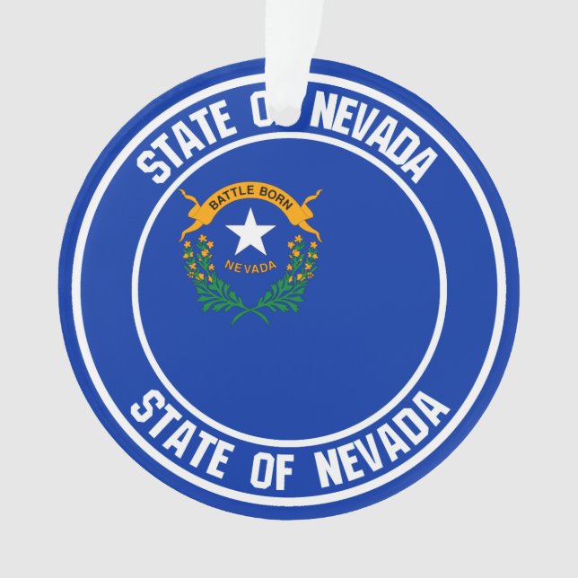 Nevada Round Emblem Ornament (Front)